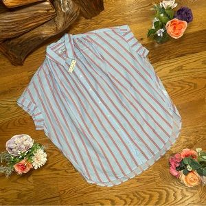 🤩NWT!✨Madewell Striped Central Drapey Shirt, Size Small